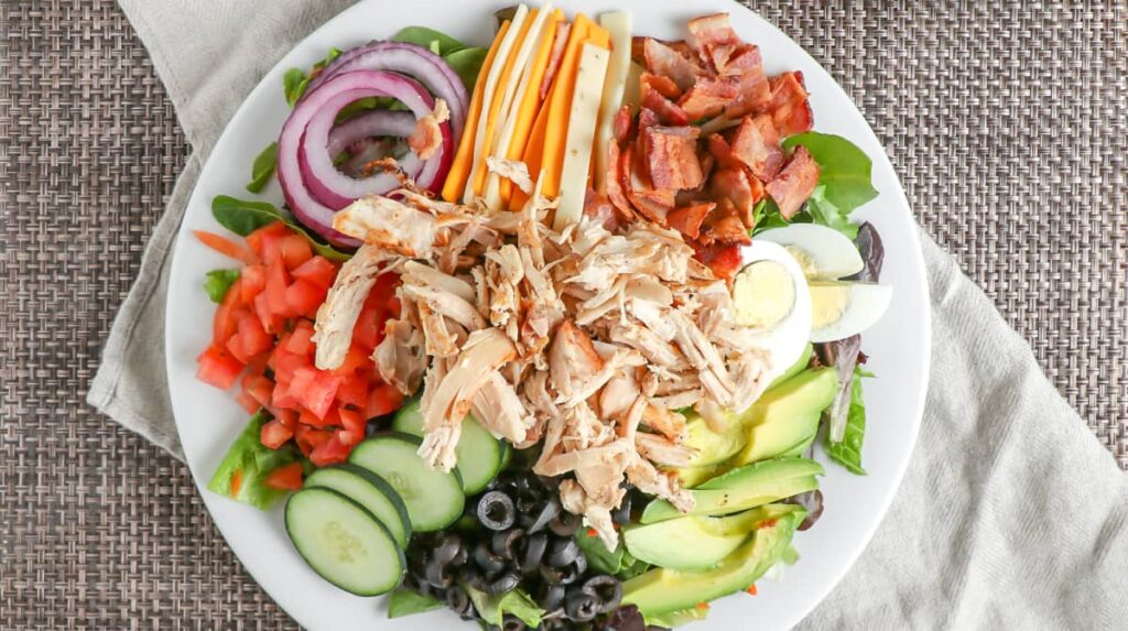 Princess Chicken Salad with grilled chicken, bacon, avocado, egg and fresh vegetables at Good Day Café in Vallejo